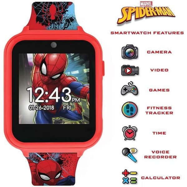 Spiderman Unisex Barn Digital Klocka med Silikonsnor