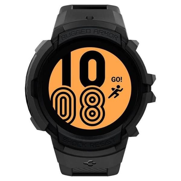 Spigen Rugged Armor Pro Strap + Fodral för Samsung Galaxy Watch 4/5 40mm (Graphite) - 8809756649097