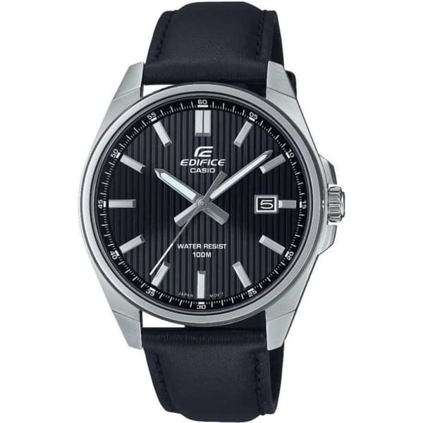 Klocka - CASIO - EFV-150L-1AVUEF - Svart läder - Vattentät 10 bar - 42 mm