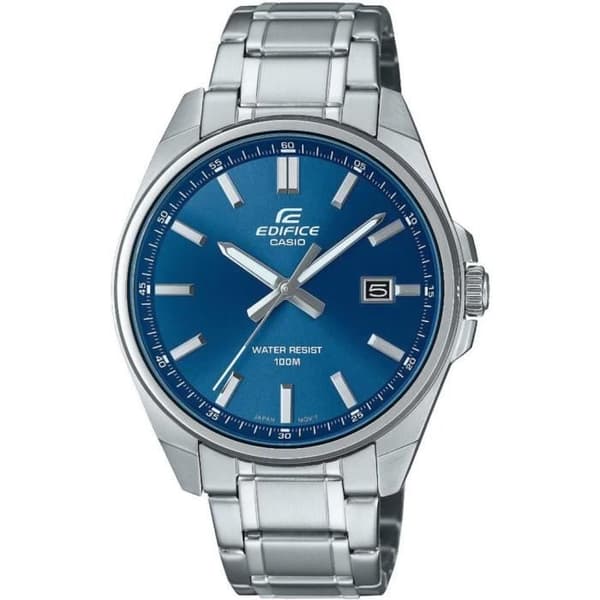 Casio Klocka - Herrar - EFV-150D-2AVUEF - Silver Färgat Rostfritt Stål - 42mm - Blå - 10 bar