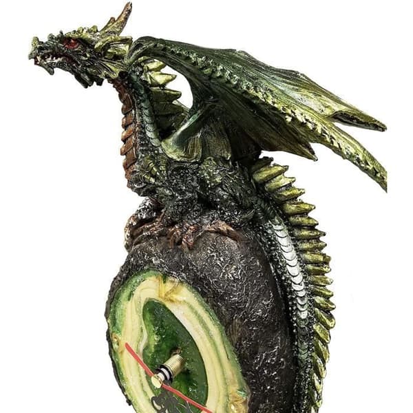Puckator Klocka Med Drakdrake, Resin, Sortiment, Höjd 25cm Bredd 13cm Djup 9.5cm