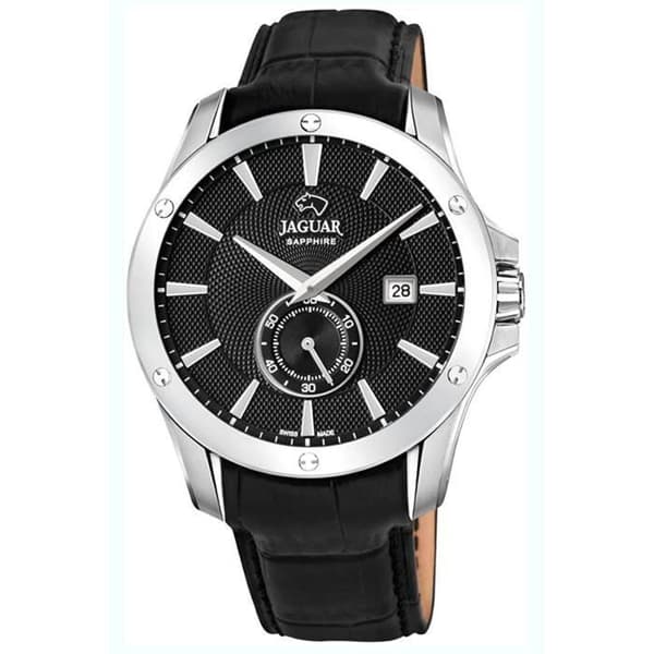 Herrur - Jaguar - Acamar J8784 - Kvarts - Analogue - Svart läder och rostfritt stål