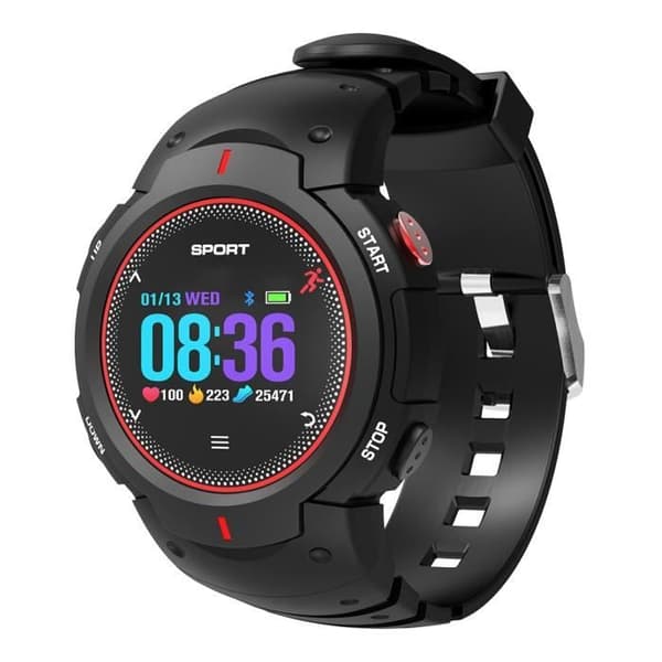 IP68 Vattentät Smart Sports Fitness Armband Utomhus Puls Sömnmätare (röd)