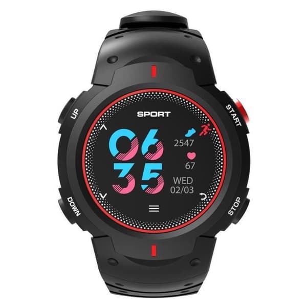 IP68 Vattentät Smart Sports Fitness Armband Utomhus Puls Sömnmätare (röd)
