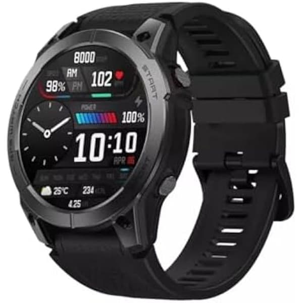 Smartwatch - Zeblaze - Stratos 3 - Svart - Hjärtslagspårning - GPS - 14 dagars batteritid