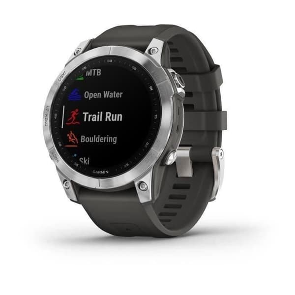 GARMIN Fenix 7 - Svart &amp; Silver - GPS &amp; Running Connected Watch - Personlig träning - Lång batteritid
