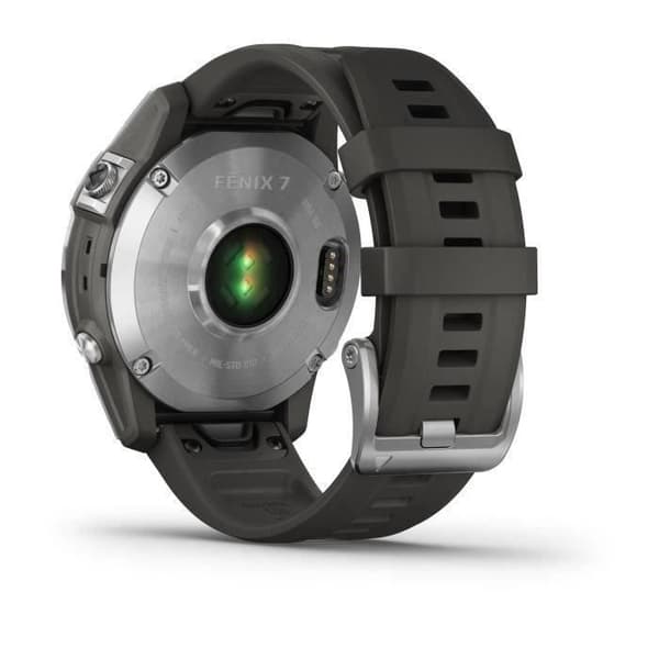 GARMIN Fenix 7 - Svart & Silver - GPS & Running Connected Watch - Personlig träning - Lång batteritid