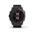 Miniatyrbild 3 av 5: GARMIN - Fenix 7X Pro Solar Edition - Högpresterande smartklocka - Stål, Grå med svart rem
