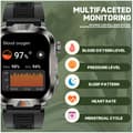 Miniatyrbillede 3 af 9: SmartWatch SPORTSUR VANDTÆT IP68 MED LOMMELYGTE SOLID V17 MENU PL