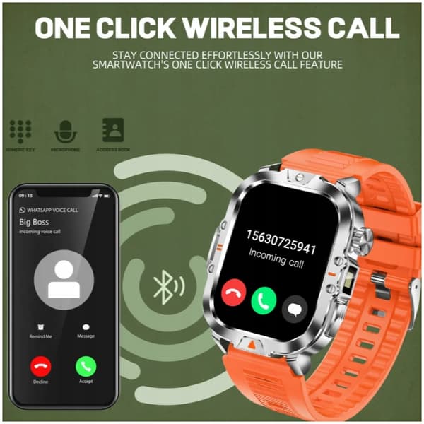 SmartWatch SPORTSUR VANDTÆT IP68 MED LOMMELYGTE SOLID V17 MENU PL
