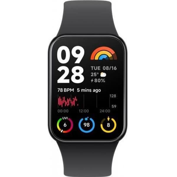 Xiaomi Smart Band 8 Pro Black - 1,74" 14-dagars rektangulär AMOLED-skärm Svart