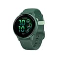Miniatyrbild 3 av 4: Garmin vívoactive 6 smartklocka, urtavla i Metallic Jasper Green med mörkgrön klocka.