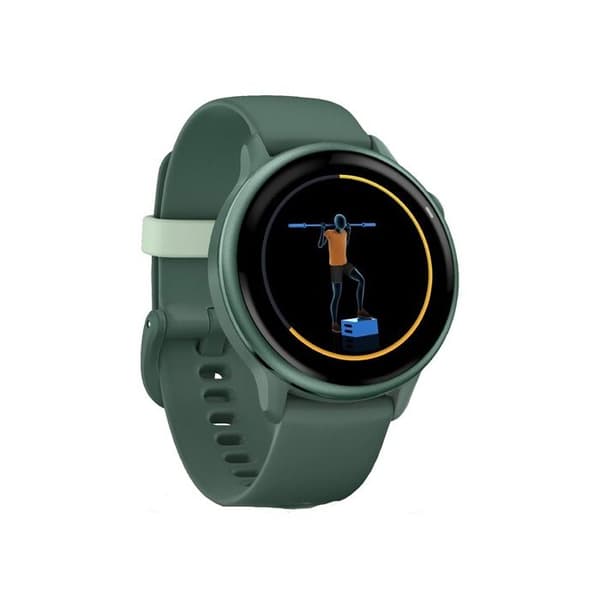 Garmin vívoactive 6 smartklocka, urtavla i Metallic Jasper Green med mörkgrön klocka.