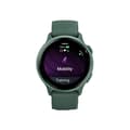 Miniatyrbild 1 av 4: Garmin vívoactive 6 smartklocka, urtavla i Metallic Jasper Green med mörkgrön klocka.