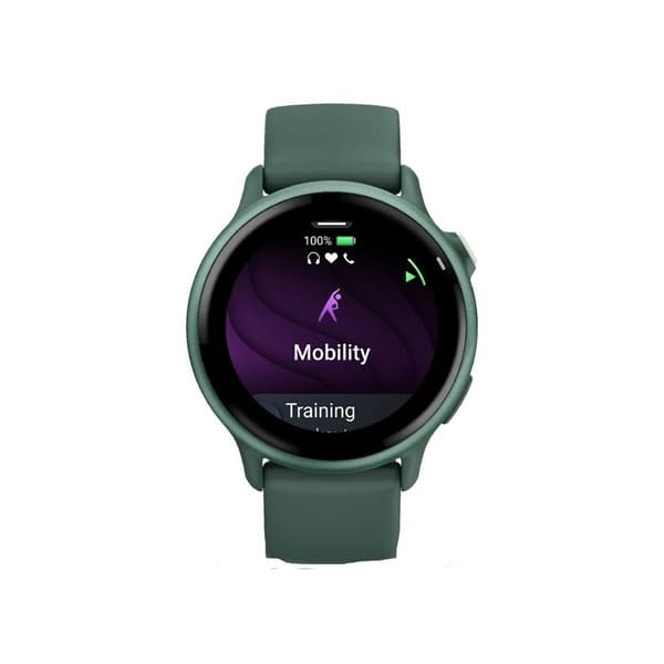 Garmin vívoactive 6 smartklocka, urtavla i Metallic Jasper Green med mörkgrön klocka.