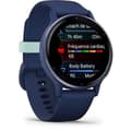 Miniatyrbild 2 av 5: GPS Smartklocka - GARMIN - Vivoactive 5 - WiFi - 30,4 mm (1,2) - Metallisk blå med blått armband
