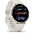 Miniatyrbillede 3 af 5: GPS Smartwatch - GARMIN - Vivoactive 5 - WiFi - 30,4 mm (1,2) - Guldcreme med beige rem
