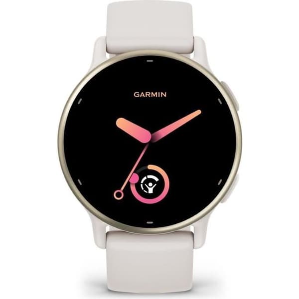 GPS Smartwatch - GARMIN - Vivoactive 5 - WiFi - 30,4 mm (1,2) - Guldcreme med beige rem