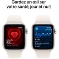 Pikkukuva 5 / 5: Apple Watch SE GPS + Cellular - 40 mm - Starlight-alumiinikuori - Starlight-urheiluranneke - S/M