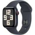 Pikkukuva 1 / 5: Apple Watch SE GPS + Cellular - 40 mm - Keskiyön alumiinikuori - Keskiyön urheiluranneke - S/M
