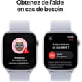 Pikkukuva 6 / 6: Apple Watch Series 10 GPS - 46 mm - Hopeanvärinen alumiinikuori - Sininen pilvi Sport Loop -ranneke