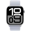 Pikkukuva 2 / 6: Apple Watch Series 10 GPS - 46 mm - Hopeanvärinen alumiinikuori - Sininen pilvi Sport Loop -ranneke