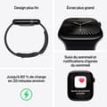 Miniatyrbild 3 av 6: Apple Watch Series 10 GPS - 42mm - Kolsvart aluminiumboett - Svart sportarmband - M/L