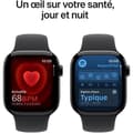Miniatyrbild 5 av 6: Apple Watch Series 10 GPS - 42mm - Kolsvart aluminiumboett - Svart sportarmband - M/L