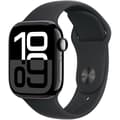 Miniatyrbild 1 av 6: Apple Watch Series 10 GPS - 42mm - Kolsvart aluminiumboett - Svart sportarmband - M/L