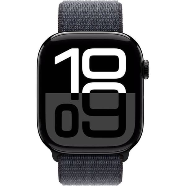 Apple Watch Series 10 GPS - 46 mm - Jet Black Aluminium Case - Ink Sport Loop-rem