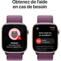 Miniatyrbild 6 av 6: Apple Watch Series 10 GPS - 46 mm - Roséguldfärgad aluminiumboett - Plommonfärgad sportlooprem