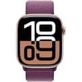Miniatyrbild 2 av 6: Apple Watch Series 10 GPS - 46 mm - Roséguldfärgad aluminiumboett - Plommonfärgad sportlooprem