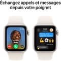 Miniatyrbillede 4 af 5: Apple Watch SE GPS - 40 mm - Starlight aluminiumskasse - Starlight sportsrem - M/L