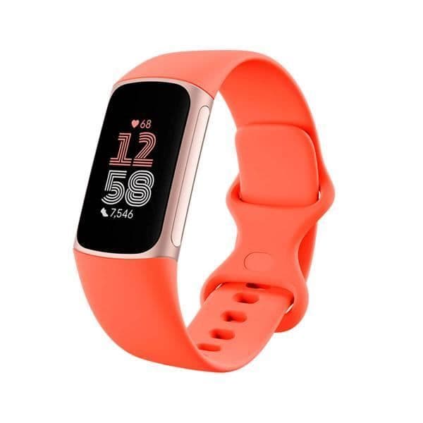 Aktivitetsarmband - FITBIT - Charge 6 - Hjärtfrekvensövervakning - EDA-sensor - 40 träningslägen Korall, Guld