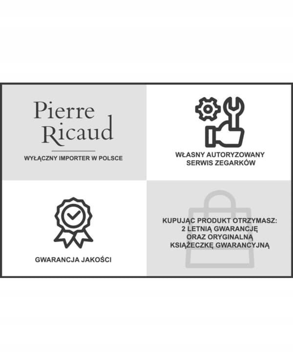 NY ORIGINAL Pierre Ricaud P21036.1101Q Damklocka Med Armband