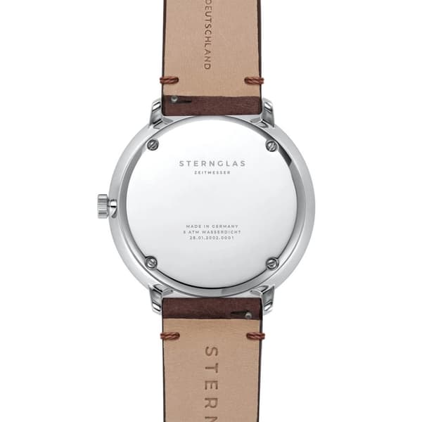 Sternglas Hamburg hopeinen rannekello, 42 mm kvartsi