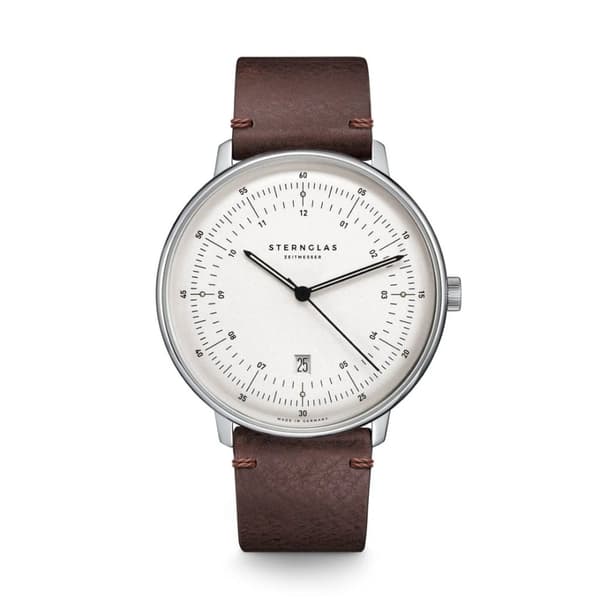 Sternglas Hamburg hopeinen rannekello, 42 mm kvartsi