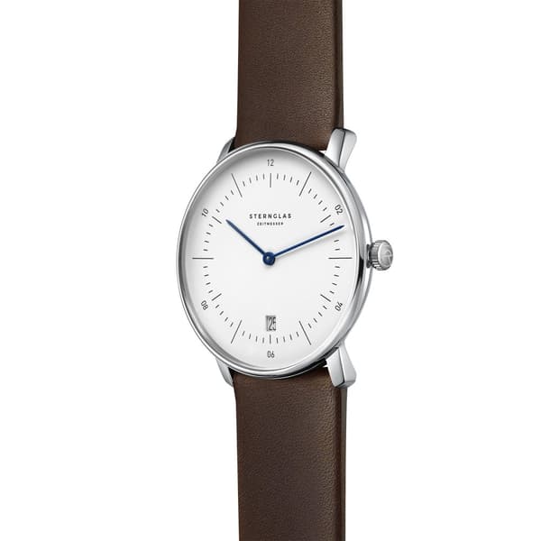 Uusi alkuperäinen miesten kello Sternglas S01-NA01-PR04 Naos classic + kaiverrus
