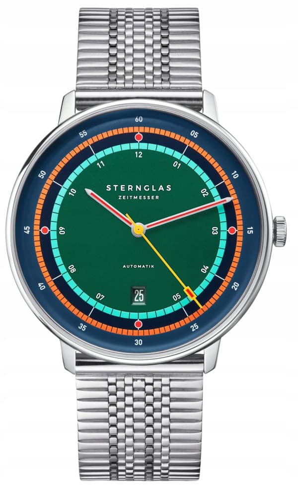 Ny original Sternglas herrklocka S02-HHA08-ME08 Silver datumgravyr