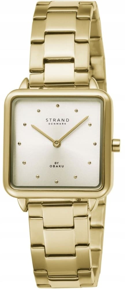 Nyt originalt dameur Strand by Obaku S718LXGGSG guld, æske