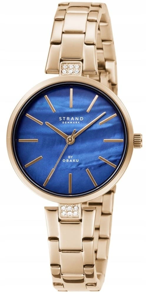 Ny original damklocka Strand by Obaku S706LXVLSV guld, låda
