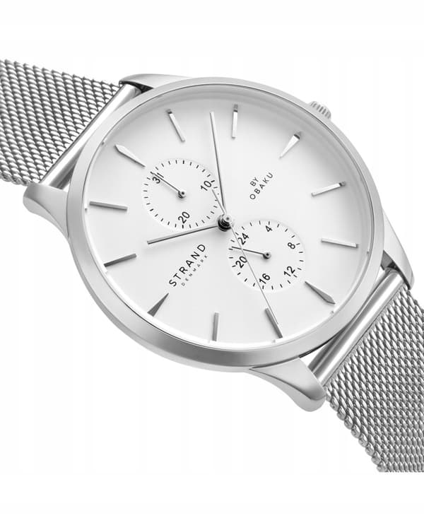 Ny original herrklocka Strand by Obaku S703GMCIMC silver, låda