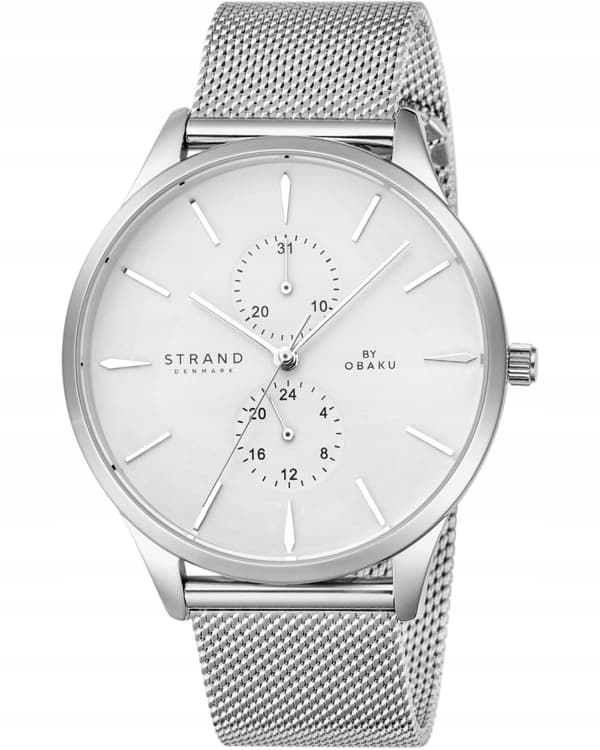 Ny original herrklocka Strand by Obaku S703GMCIMC silver, låda