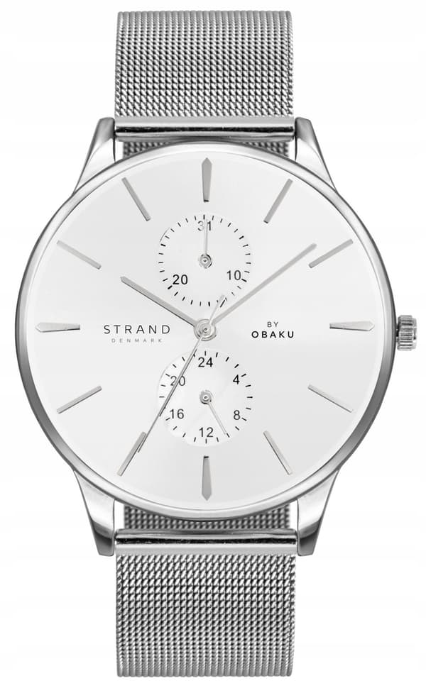 Ny original herrklocka Strand by Obaku S703GMCIMC silver, låda