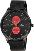 Miniatyrbillede 1 af 6: Nyt originalt herreur Strand by Obaku S703GMBBMB-DS sort, æske