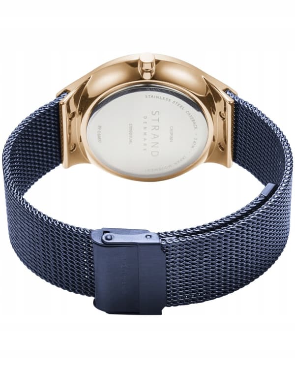 Uusi alkuperäinen miesten rannekello Strand by Obaku S701GDVLML sininen, laatikko