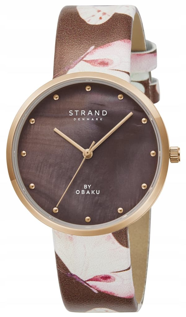 Uusi alkuperäinen naisten kello Strand by Obaku S700LXVNPN-DJB ruskea, laatikko