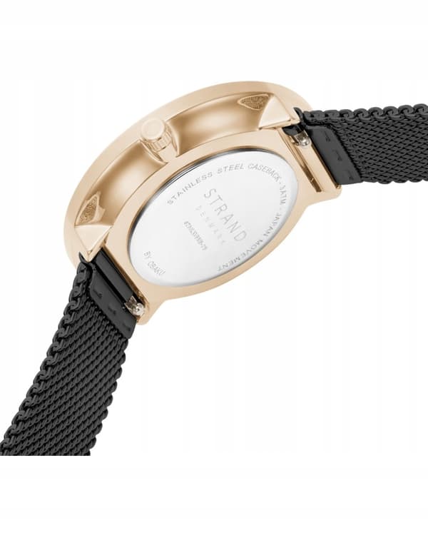 Nyt originalt dameur Strand by Obaku S700LXVBMB-DB sort, æske