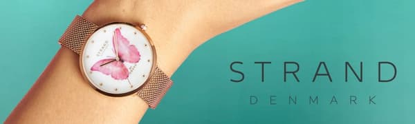 Nyt originalt dameur Strand by Obaku S700LXVBMB-DB sort, æske