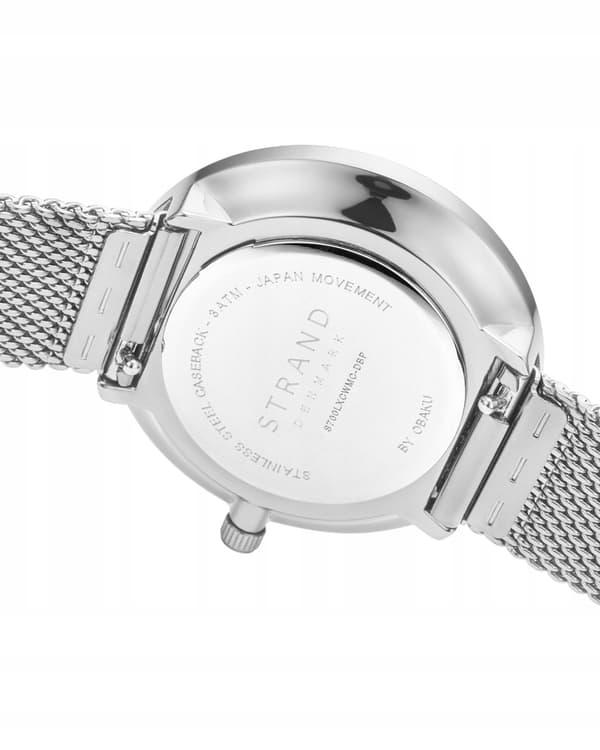 Uusi alkuperäinen naisten rannekello Strand by Obaku S700LXCWMC-DBP hopea, laatikko